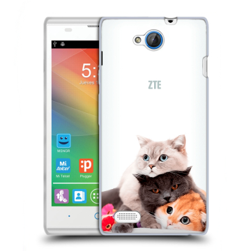 Пластиковый чехол на ZTE Blade G Lux с принтом Кошки Пластиковый чехол на ZTE Blade G Lux с принтом Кошки