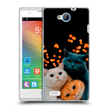Пластиковый чехол на ZTE Blade G Lux с принтом Кошки Пластиковый чехол на ZTE Blade G Lux с принтом Кошки