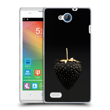 Пластиковый чехол на ZTE Blade G Lux с принтом Черная клубника