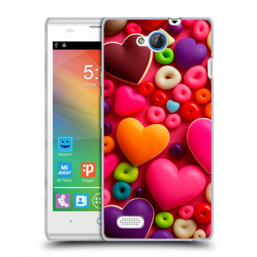 Пластиковый чехол на ZTE Blade G Lux с принтом Сердечки Пластиковый чехол на ZTE Blade G Lux с принтом Сердечки