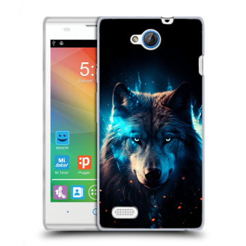 Пластиковый чехол на ZTE Blade G Lux с принтом Волк ночной Пластиковый чехол на ZTE Blade G Lux с принтом Волк ночной