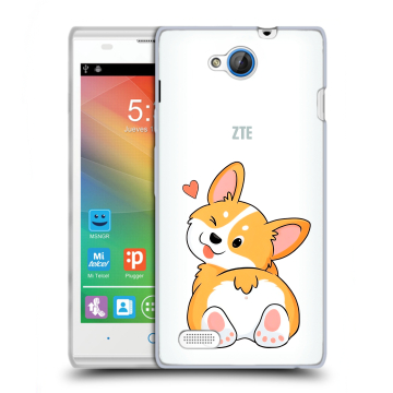 Пластиковый чехол на ZTE Blade G Lux с принтом Корги Пластиковый чехол на ZTE Blade G Lux с принтом Корги