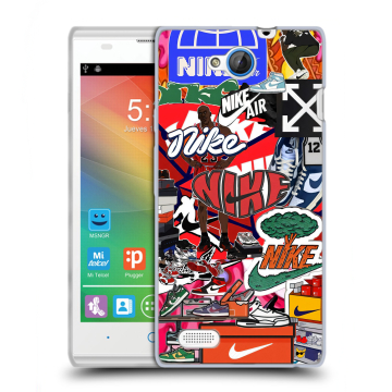 Пластиковый чехол на ZTE Blade G Lux с принтом Найк Nike яркий Пластиковый чехол на ZTE Blade G Lux с принтом Найк Nike яркий