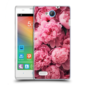 Пластиковый чехол на ZTE Blade G Lux с принтом цветы пионы Пластиковый чехол на ZTE Blade G Lux с принтом цветы пионы