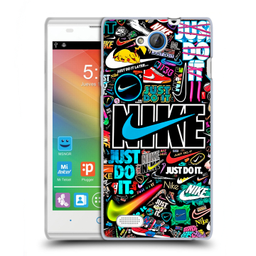 Пластиковый чехол на ZTE Blade G Lux с принтом найк nike черный Пластиковый чехол на ZTE Blade G Lux с принтом найк nike черный