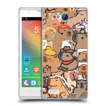 Пластиковый чехол на ZTE Blade G Lux с принтом капибара Пластиковый чехол на ZTE Blade G Lux с принтом капибара