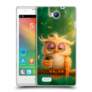 Пластиковый чехол на ZTE Blade G Lux с принтом сова
