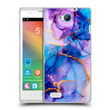 Пластиковый чехол на ZTE Blade G Lux с принтом синий мрамор Пластиковый чехол на ZTE Blade G Lux с принтом синий мрамор