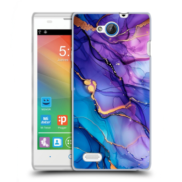Пластиковый чехол на ZTE Blade G Lux с принтом синий мрамор Пластиковый чехол на ZTE Blade G Lux с принтом синий мрамор