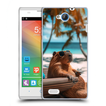 Пластиковый чехол на ZTE Blade G Lux с принтом Капибара Пластиковый чехол на ZTE Blade G Lux с принтом Капибара