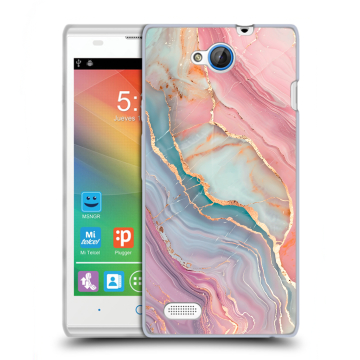 Пластиковый чехол на ZTE Blade G Lux с принтом розовый мрамор Пластиковый чехол на ZTE Blade G Lux с принтом розовый мрамор