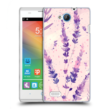 Пластиковый чехол на ZTE Blade G Lux с принтом цветы лаванда Пластиковый чехол на ZTE Blade G Lux с принтом цветы лаванда