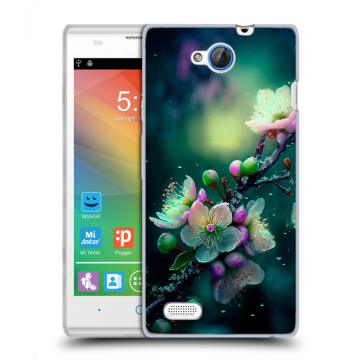 Пластиковый чехол на ZTE Blade G Lux с принтом Цветы и мрамор Пластиковый чехол на ZTE Blade G Lux с принтом Цветы и мрамор