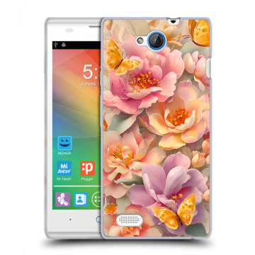 Пластиковый чехол на ZTE Blade G Lux с принтом Цветы и бабочки