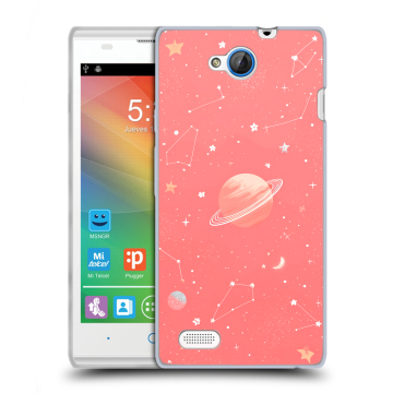 Пластиковый чехол на ZTE Blade G Lux с принтом Розовый космос