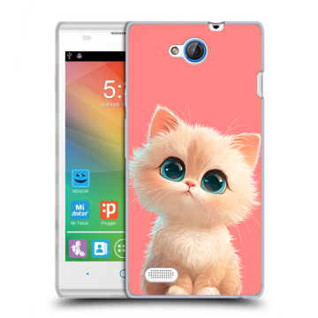 Пластиковый чехол на ZTE Blade G Lux с принтом Розовый котенок