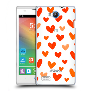 Пластиковый чехол на ZTE Blade G Lux с принтом Сердечки