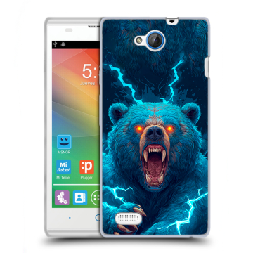 Пластиковый чехол на ZTE Blade G Lux с принтом Медведь