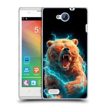 Пластиковый чехол на ZTE Blade G Lux с принтом Медведь