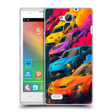 Пластиковый чехол на ZTE Blade G Lux с принтом Тачки