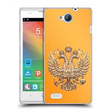 Пластиковый чехол на ZTE Blade G Lux с принтом Герб Флаг России