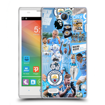 Пластиковый чехол на ZTE Blade G Lux с принтом Man City Манчестер Сити