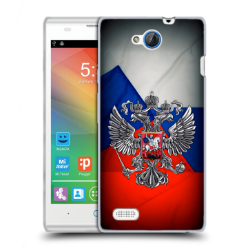 Пластиковый чехол на ZTE Blade G Lux с принтом Флаг России