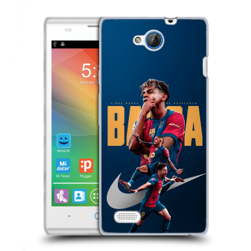 Пластиковый чехол на ZTE Blade G Lux с принтом Барселона Barca Yamal Пластиковый чехол на ZTE Blade G Lux с принтом Барселона Barca Yamal