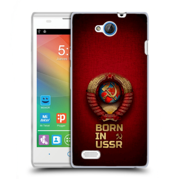 Пластиковый чехол на ZTE Blade G Lux с принтом Флаг Герб СССР