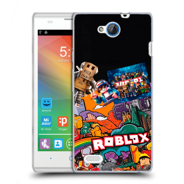 Пластиковый чехол на ZTE Blade G Lux с принтом Roblox Роблокс