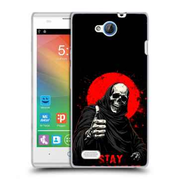 Пластиковый чехол на ZTE Blade G Lux с принтом смешной скелет