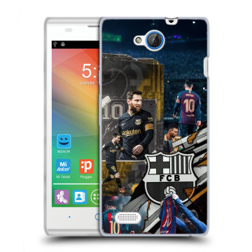 Пластиковый чехол на ZTE Blade G Lux с принтом Messi Barcelona