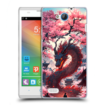 Пластиковый чехол на ZTE Blade G Lux с принтом Дракон Японский Пластиковый чехол на ZTE Blade G Lux с принтом Дракон Японский