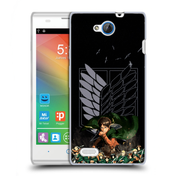Пластиковый чехол на ZTE Blade G Lux с принтом Атака титанов Пластиковый чехол на ZTE Blade G Lux с принтом Атака титанов
