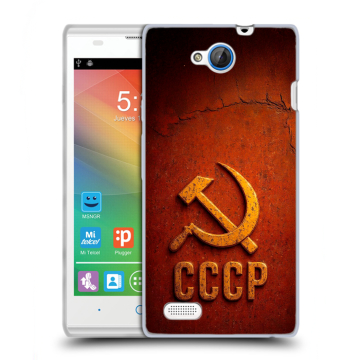 Пластиковый чехол на ZTE Blade G Lux с принтом Флаг Герб СССР Пластиковый чехол на ZTE Blade G Lux с принтом Флаг Герб СССР