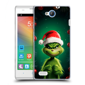 Пластиковый чехол на ZTE Blade G Lux с принтом Гринч Новый год Рождество