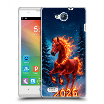 Пластиковый чехол на ZTE Blade G Lux с принтом Новый год коня
