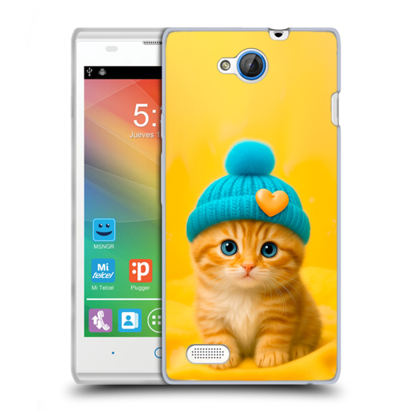 Пластиковый чехол на ZTE Blade G Lux с принтом Котенок в шапке Пластиковый чехол на ZTE Blade G Lux с принтом Котенок в шапке