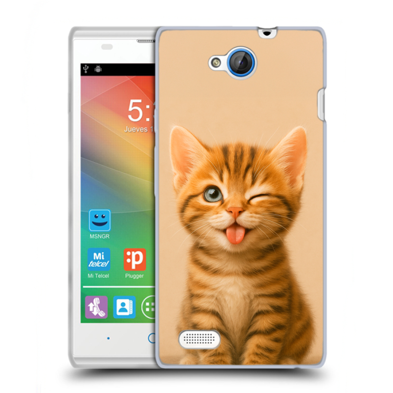 Пластиковый чехол на ZTE Blade G Lux с принтом котенок Пластиковый чехол на ZTE Blade G Lux с принтом котенок