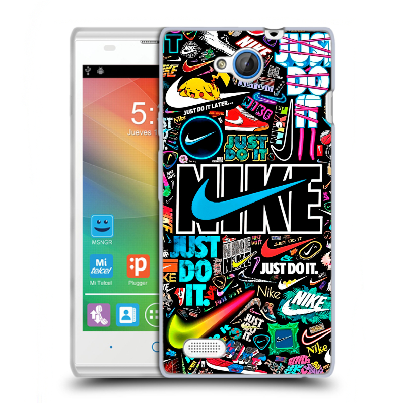 Пластиковый чехол на ZTE Blade G Lux с принтом найк nike черный Пластиковый чехол на ZTE Blade G Lux с принтом найк nike черный