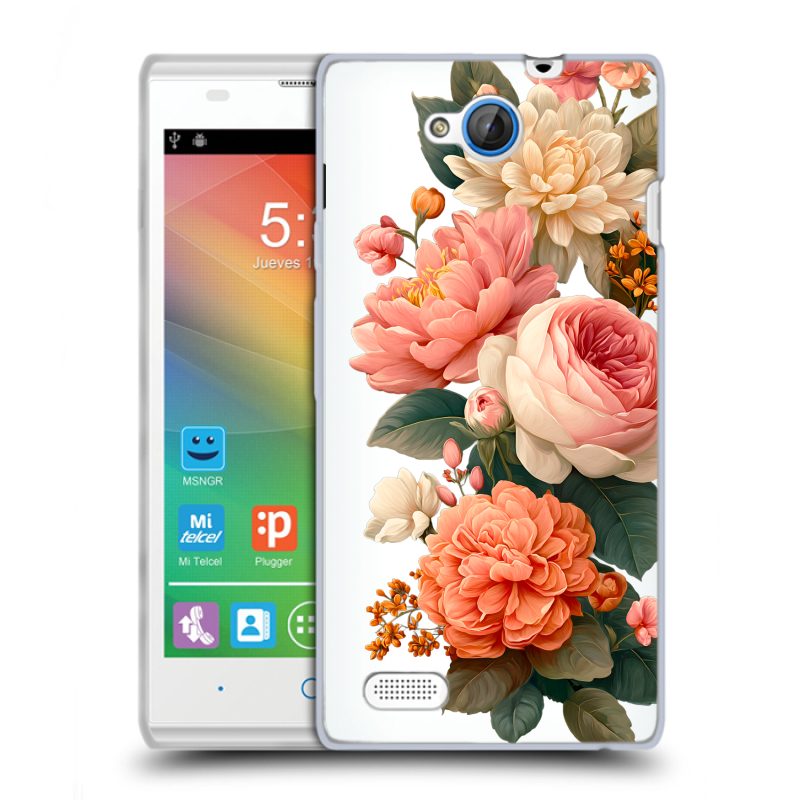 Пластиковый чехол на ZTE Blade G Lux с принтом цветы Пластиковый чехол на ZTE Blade G Lux с принтом цветы