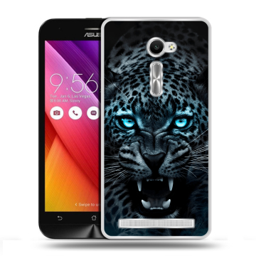 Пластиковый чехол на ASUS Zenfone 2 5 с принтом Темный леопард Пластиковый чехол на ASUS Zenfone 2 5 с принтом Темный леопард