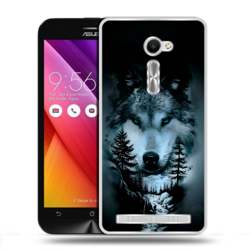 Пластиковый чехол на ASUS Zenfone 2 5 с принтом Лесной волк Пластиковый чехол на ASUS Zenfone 2 5 с принтом Лесной волк