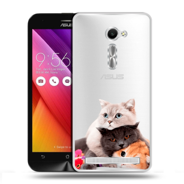 Пластиковый чехол на ASUS Zenfone 2 5 с принтом Кошки
