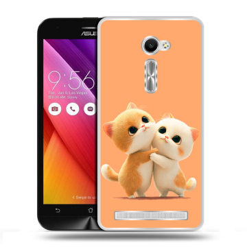 Пластиковый чехол на ASUS Zenfone 2 5 с принтом Милые котики