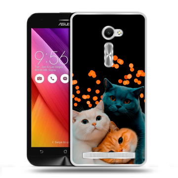 Пластиковый чехол на ASUS Zenfone 2 5 с принтом Кошки
