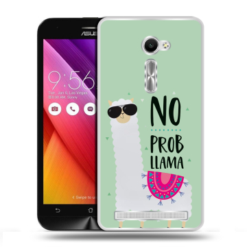 Пластиковый чехол на ASUS Zenfone 2 5 с принтом Лама Пластиковый чехол на ASUS Zenfone 2 5 с принтом Лама