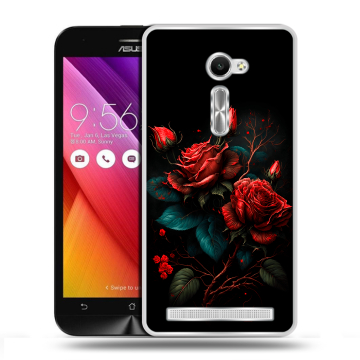 Пластиковый чехол на Asus Zenfone 2 5 с принтом Розы красные