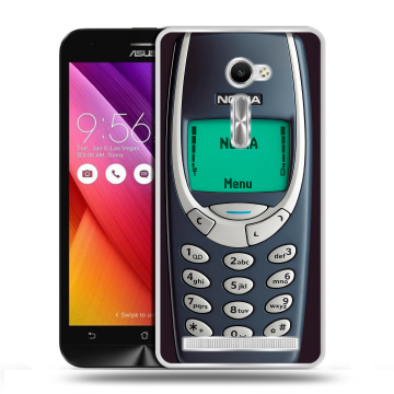 Пластиковый чехол на Asus Zenfone 2 5 с принтом Старый телефон