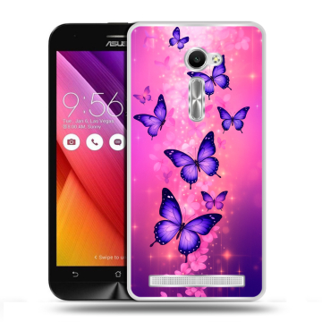 Пластиковый чехол на Asus Zenfone 2 5 с принтом Бабочки